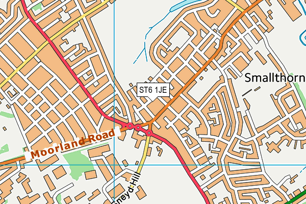 ST6 1JE map - OS VectorMap District (Ordnance Survey) ST6 1JE map - OS VectorMap District (Ordnance Survey)