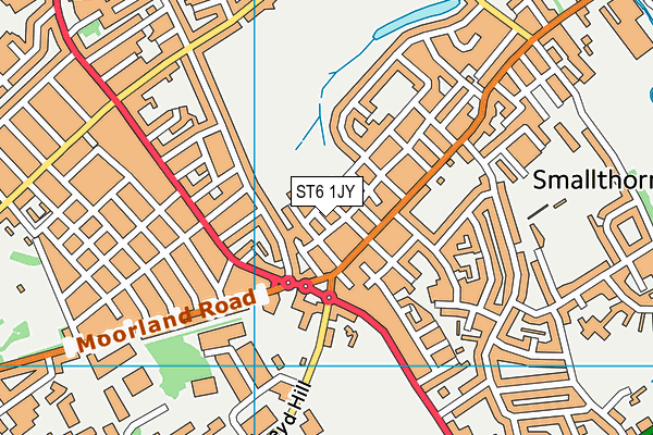 ST6 1JY map - OS VectorMap District (Ordnance Survey) ST6 1JY map - OS VectorMap District (Ordnance Survey)