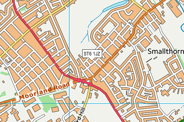 ST6 1JZ map - OS VectorMap District (Ordnance Survey) ST6 1JZ map - OS VectorMap District (Ordnance Survey)