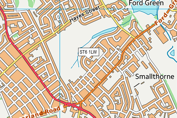 ST6 1LW map - OS VectorMap District (Ordnance Survey) ST6 1LW map - OS VectorMap District (Ordnance Survey)