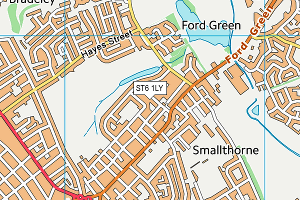 ST6 1LY map - OS VectorMap District (Ordnance Survey) ST6 1LY map - OS VectorMap District (Ordnance Survey)