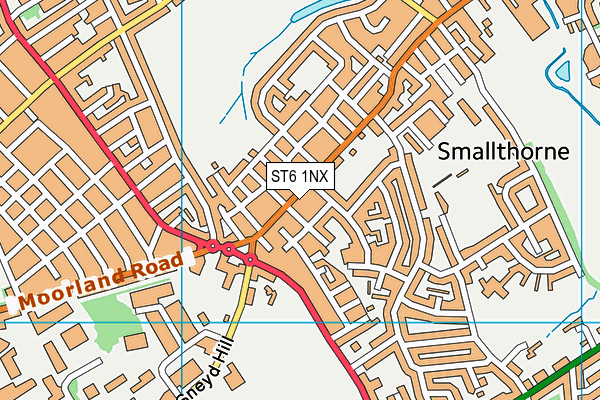 ST6 1NX map - OS VectorMap District (Ordnance Survey) ST6 1NX map - OS VectorMap District (Ordnance Survey)