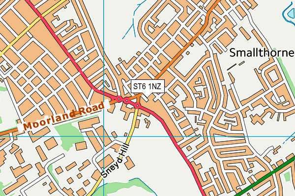ST6 1NZ map - OS VectorMap District (Ordnance Survey) ST6 1NZ map - OS VectorMap District (Ordnance Survey)