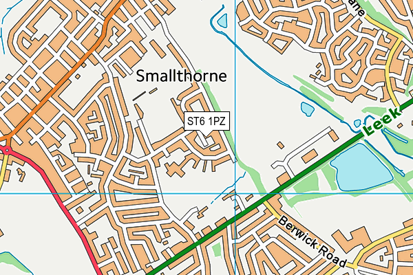 ST6 1PZ map - OS VectorMap District (Ordnance Survey)