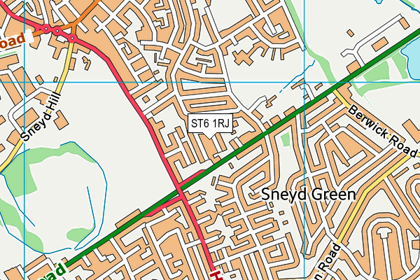 ST6 1RJ map - OS VectorMap District (Ordnance Survey) ST6 1RJ map - OS VectorMap District (Ordnance Survey)