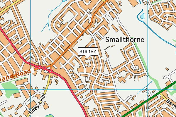 ST6 1RZ map - OS VectorMap District (Ordnance Survey) ST6 1RZ map - OS VectorMap District (Ordnance Survey)