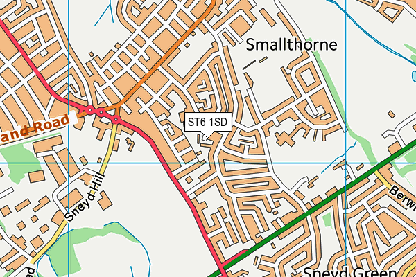 ST6 1SD map - OS VectorMap District (Ordnance Survey) ST6 1SD map - OS VectorMap District (Ordnance Survey)
