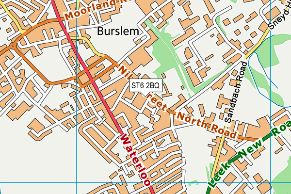 ST6 2BQ map - OS VectorMap District (Ordnance Survey) ST6 2BQ map - OS VectorMap District (Ordnance Survey)