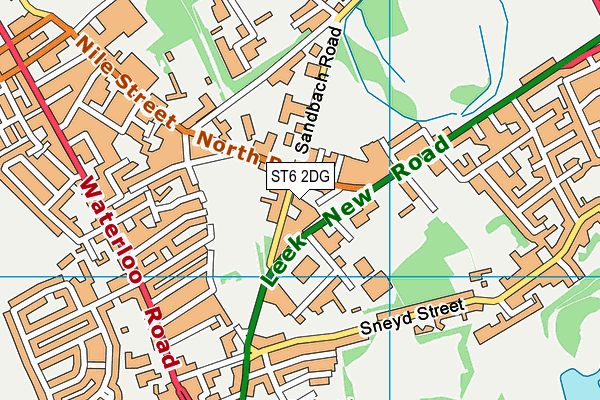 ST6 2DG map - OS VectorMap District (Ordnance Survey) ST6 2DG map - OS VectorMap District (Ordnance Survey)