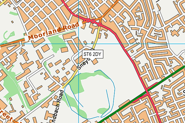 ST6 2DY map - OS VectorMap District (Ordnance Survey) ST6 2DY map - OS VectorMap District (Ordnance Survey)