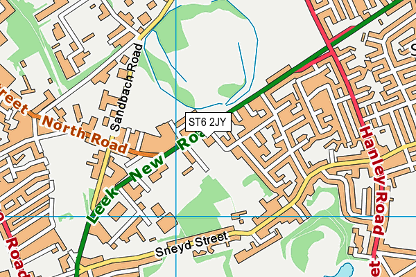 ST6 2JY map - OS VectorMap District (Ordnance Survey) ST6 2JY map - OS VectorMap District (Ordnance Survey)