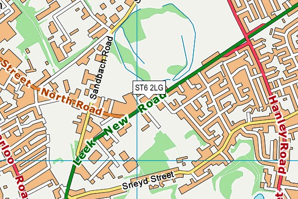 ST6 2LG map - OS VectorMap District (Ordnance Survey) ST6 2LG map - OS VectorMap District (Ordnance Survey)