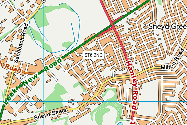 ST6 2ND map - OS VectorMap District (Ordnance Survey) ST6 2ND map - OS VectorMap District (Ordnance Survey)