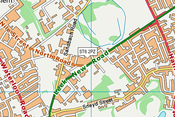 ST6 2PZ map - OS VectorMap District (Ordnance Survey) ST6 2PZ map - OS VectorMap District (Ordnance Survey)