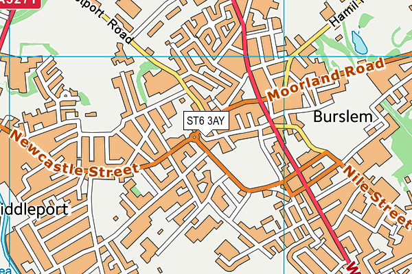 ST6 3AY map - OS VectorMap District (Ordnance Survey) ST6 3AY map - OS VectorMap District (Ordnance Survey)