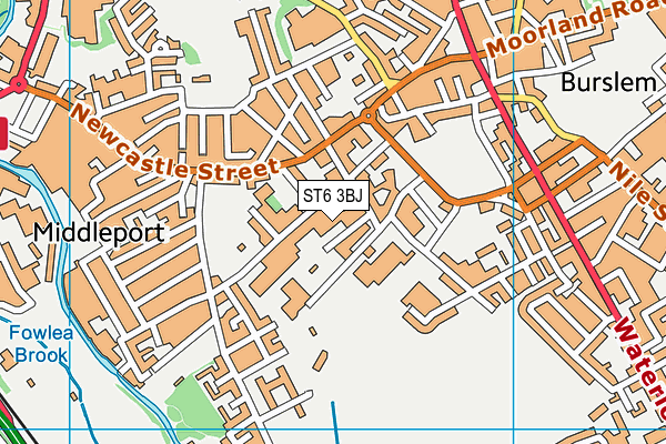 ST6 3BJ map - OS VectorMap District (Ordnance Survey) ST6 3BJ map - OS VectorMap District (Ordnance Survey)