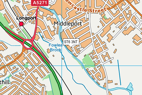 ST6 3NT map - OS VectorMap District (Ordnance Survey) ST6 3NT map - OS VectorMap District (Ordnance Survey)