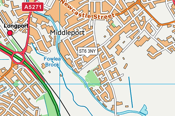 ST6 3NY map - OS VectorMap District (Ordnance Survey) ST6 3NY map - OS VectorMap District (Ordnance Survey)
