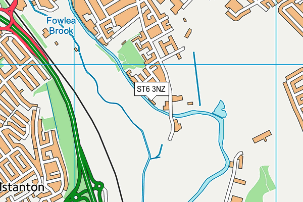 ST6 3NZ map - OS VectorMap District (Ordnance Survey) ST6 3NZ map - OS VectorMap District (Ordnance Survey)