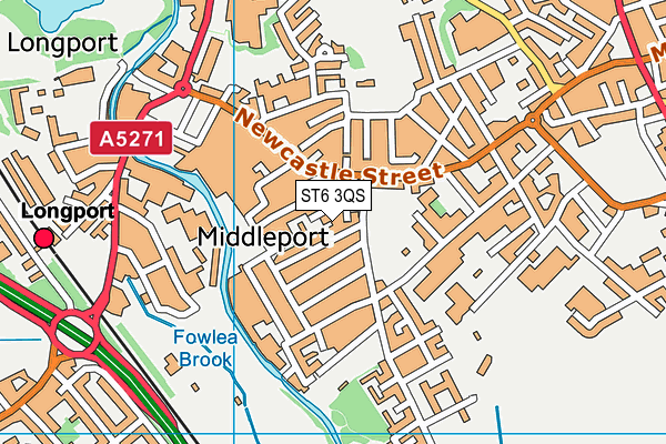 ST6 3QS map - OS VectorMap District (Ordnance Survey) ST6 3QS map - OS VectorMap District (Ordnance Survey)