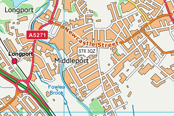 ST6 3QZ map - OS VectorMap District (Ordnance Survey) ST6 3QZ map - OS VectorMap District (Ordnance Survey)
