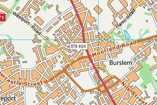ST6 4GX map - OS VectorMap District (Ordnance Survey) ST6 4GX map - OS VectorMap District (Ordnance Survey)