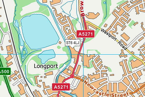 ST6 4LJ map - OS VectorMap District (Ordnance Survey) ST6 4LJ map - OS VectorMap District (Ordnance Survey)