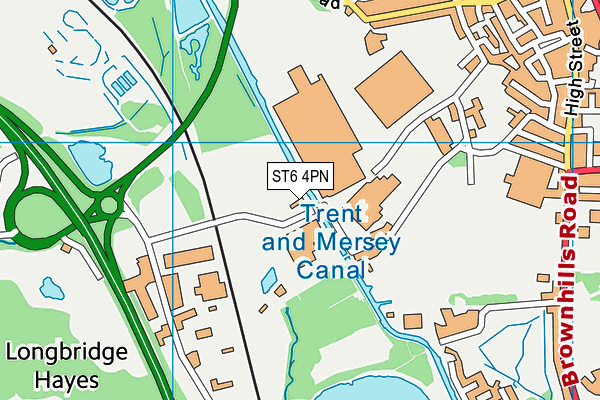 ST6 4PN map - OS VectorMap District (Ordnance Survey) ST6 4PN map - OS VectorMap District (Ordnance Survey)