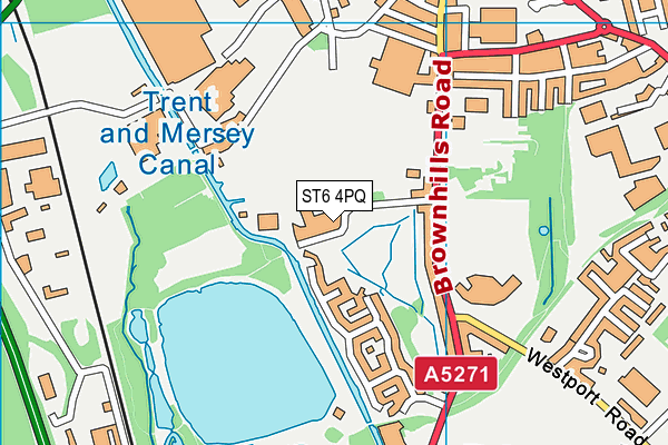 ST6 4PQ map - OS VectorMap District (Ordnance Survey) ST6 4PQ map - OS VectorMap District (Ordnance Survey)