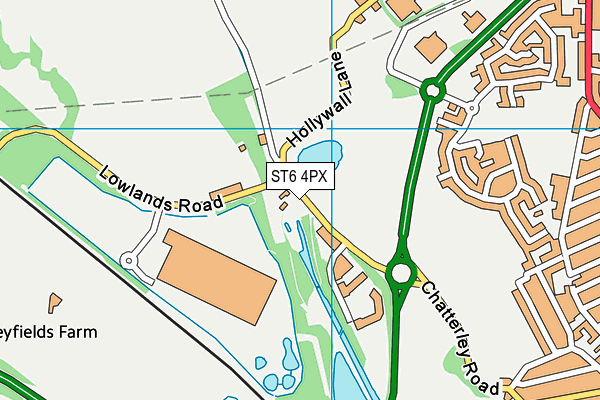 ST6 4PX map - OS VectorMap District (Ordnance Survey) ST6 4PX map - OS VectorMap District (Ordnance Survey)