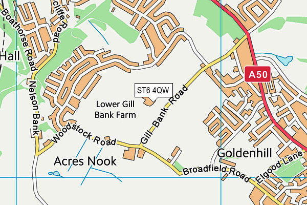 ST6 4QW map - OS VectorMap District (Ordnance Survey) ST6 4QW map - OS VectorMap District (Ordnance Survey)