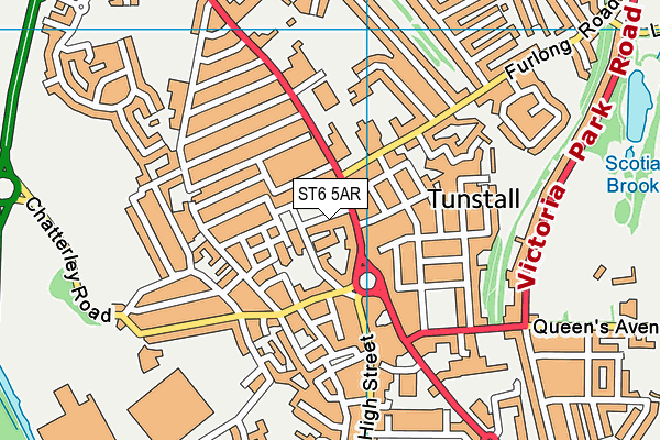 ST6 5AR map - OS VectorMap District (Ordnance Survey) ST6 5AR map - OS VectorMap District (Ordnance Survey)