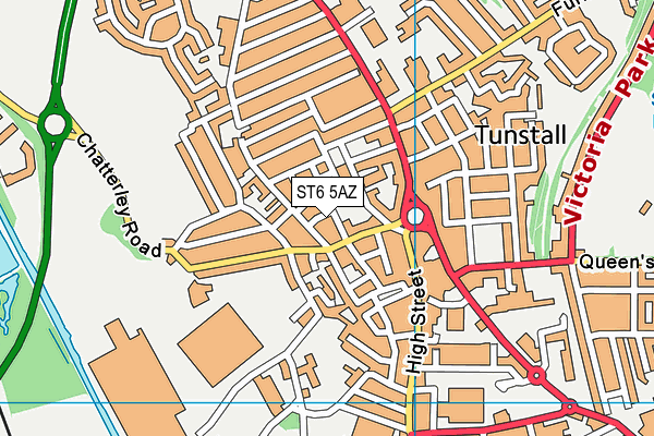 ST6 5AZ map - OS VectorMap District (Ordnance Survey) ST6 5AZ map - OS VectorMap District (Ordnance Survey)