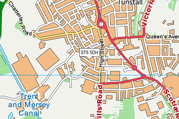 ST6 5DH map - OS VectorMap District (Ordnance Survey) ST6 5DH map - OS VectorMap District (Ordnance Survey)
