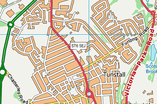 ST6 5EJ map - OS VectorMap District (Ordnance Survey)