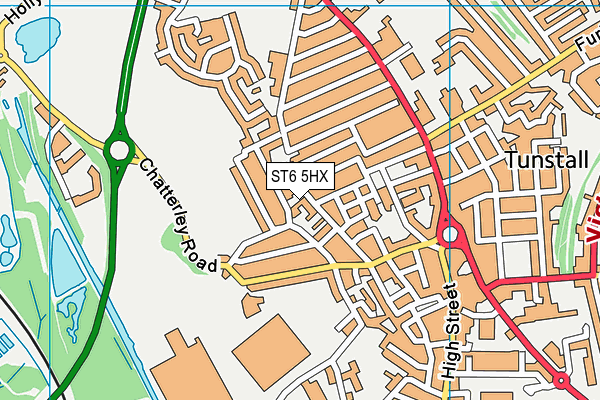 ST6 5HX map - OS VectorMap District (Ordnance Survey) ST6 5HX map - OS VectorMap District (Ordnance Survey)