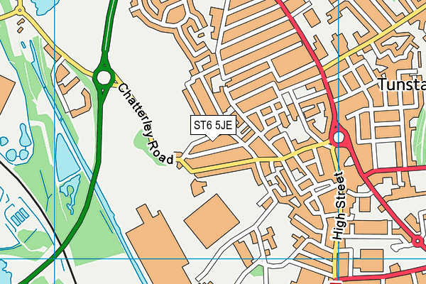 ST6 5JE map - OS VectorMap District (Ordnance Survey) ST6 5JE map - OS VectorMap District (Ordnance Survey)