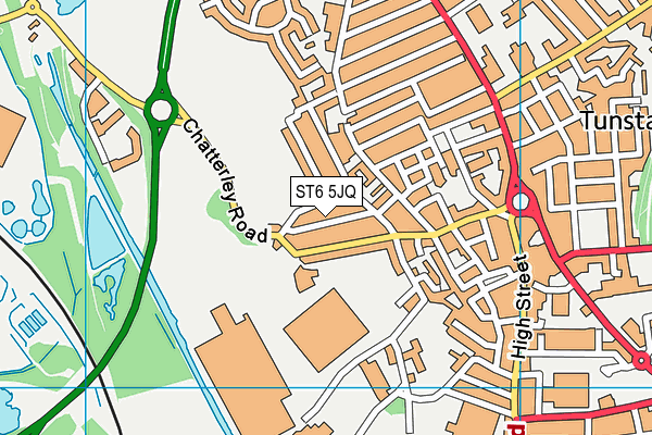ST6 5JQ map - OS VectorMap District (Ordnance Survey) ST6 5JQ map - OS VectorMap District (Ordnance Survey)