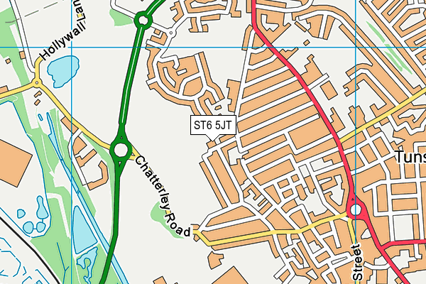 ST6 5JT map - OS VectorMap District (Ordnance Survey) ST6 5JT map - OS VectorMap District (Ordnance Survey)
