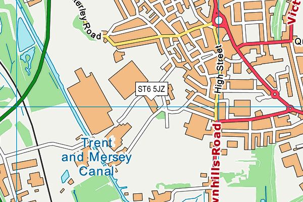 ST6 5JZ map - OS VectorMap District (Ordnance Survey) ST6 5JZ map - OS VectorMap District (Ordnance Survey)