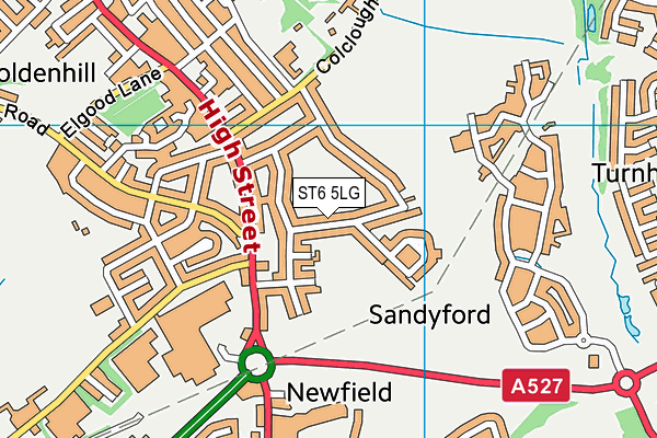 ST6 5LG map - OS VectorMap District (Ordnance Survey) ST6 5LG map - OS VectorMap District (Ordnance Survey)