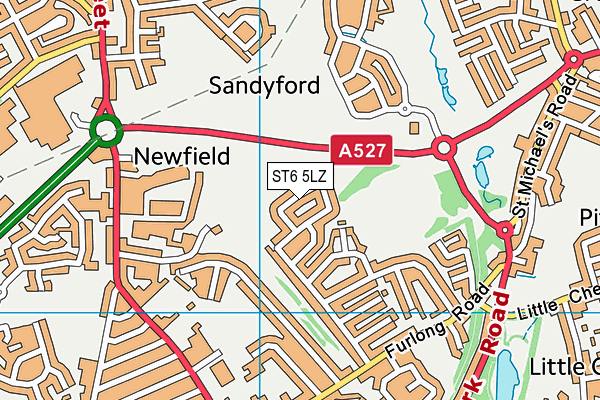 ST6 5LZ map - OS VectorMap District (Ordnance Survey) ST6 5LZ map - OS VectorMap District (Ordnance Survey)