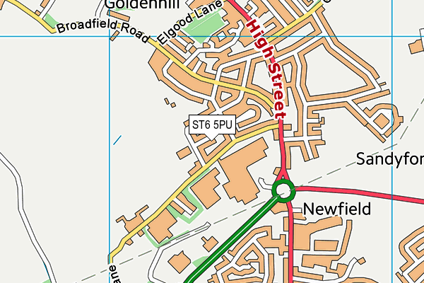 ST6 5PU map - OS VectorMap District (Ordnance Survey) ST6 5PU map - OS VectorMap District (Ordnance Survey)