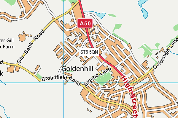 ST6 5QN map - OS VectorMap District (Ordnance Survey)