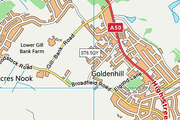 ST6 5QY map - OS VectorMap District (Ordnance Survey)