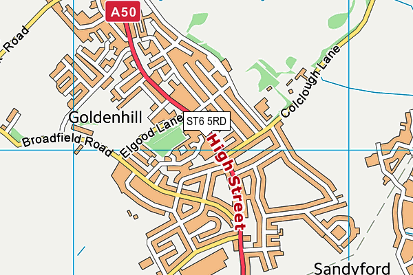 ST6 5RD map - OS VectorMap District (Ordnance Survey) ST6 5RD map - OS VectorMap District (Ordnance Survey)