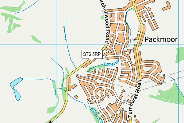 ST6 5RP map - OS VectorMap District (Ordnance Survey)