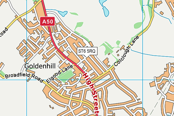ST6 5RQ map - OS VectorMap District (Ordnance Survey) ST6 5RQ map - OS VectorMap District (Ordnance Survey)