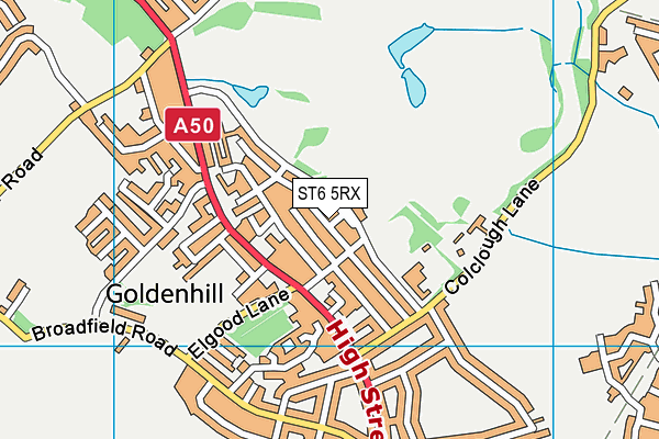 ST6 5RX map - OS VectorMap District (Ordnance Survey) ST6 5RX map - OS VectorMap District (Ordnance Survey)