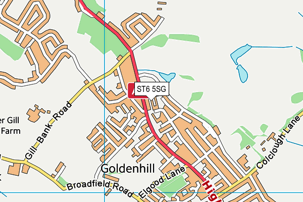 ST6 5SG map - OS VectorMap District (Ordnance Survey) ST6 5SG map - OS VectorMap District (Ordnance Survey)